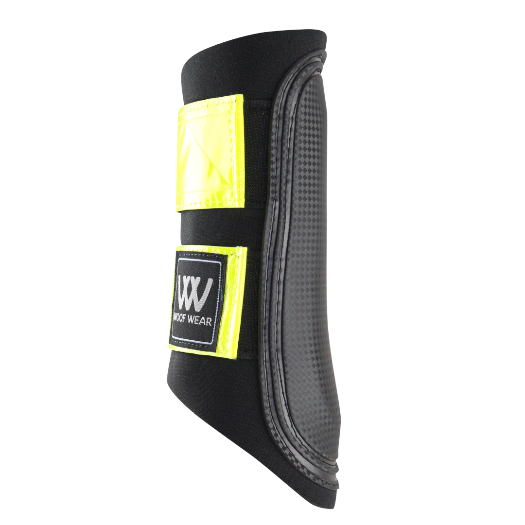 Woof Wear Reflective Club Boot #colour_black-yellow