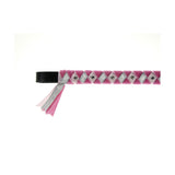 ShowQuest York Browband #colour_cerise-pale-pink-silver-with-crystals