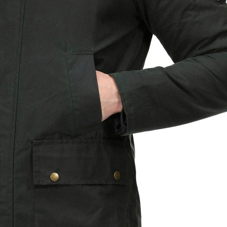 Regatta Professional Pensford Insulated Wax Jacket #colour_dark-green