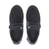 Chatham Oliver Kids Velcro Boat Shoes#colour_navy