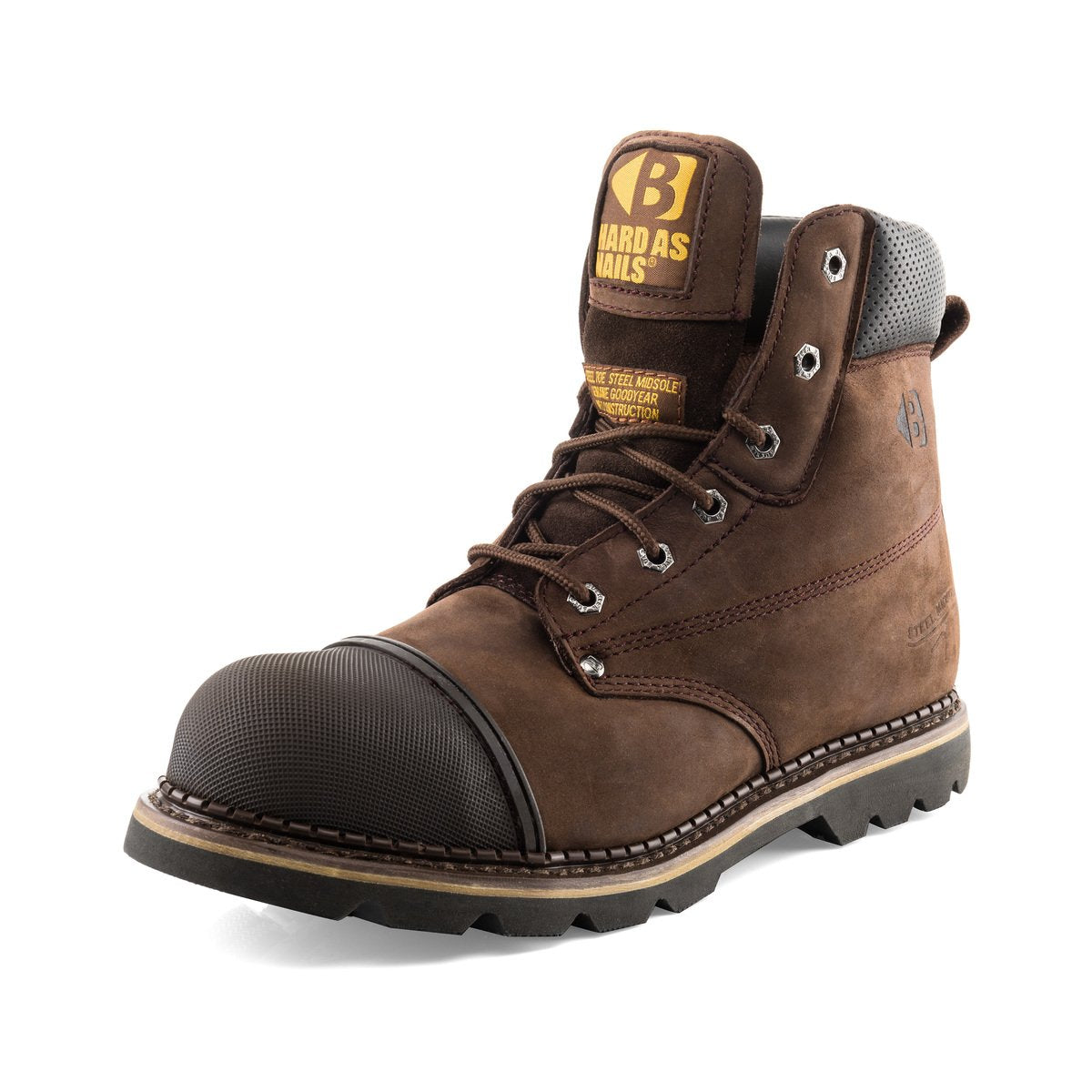Buckbootz B301SM Safety Lace Boot #colour_brown