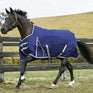 Weatherbeeta ComFiTec Essential Standard Neck Medium Turnout #colour_navy-silver-red