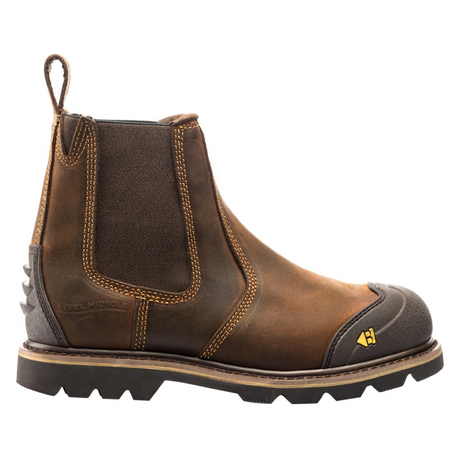 Buckbootz B1990SM Goodyear Welted Safety Dealer Boot #colour_dark-brown