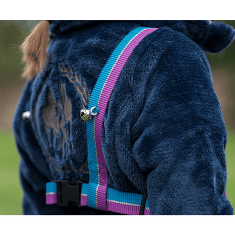 HKM Funny Horses Harness #colour_purple-aqua-silver