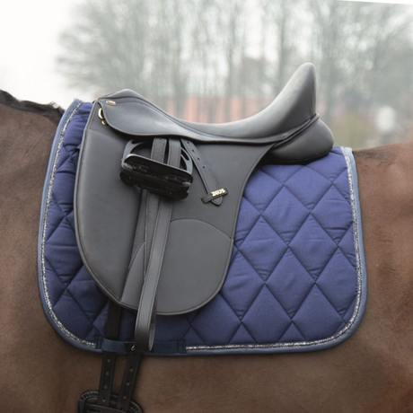 HKM Glossy Style Saddle Cloth #colour_deep-blue