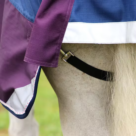 DefenceX System 0g Turnout Rug with Detachable Neck Cover #colour_navy-purple