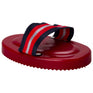 Imperial Riding Curry Comb With Hand Loop #colour_red-stripe